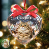 Custom Cat Photo Heart Shaped Acrylic Ornament Christmas Gift For Cat Lovers CH07 899488