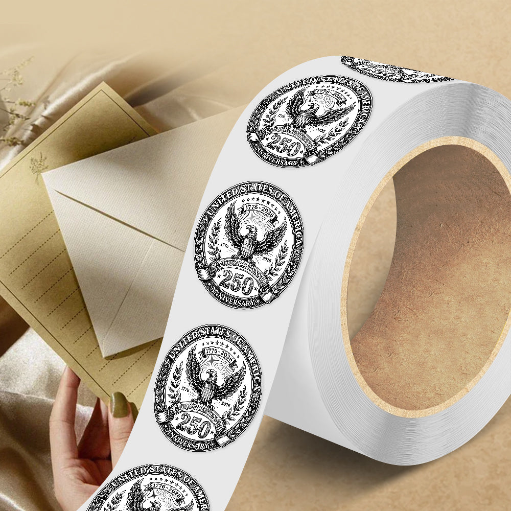 America 250 Years 1776-2026 Semiquincentennial Eagle Roll Sticker HA75 920676