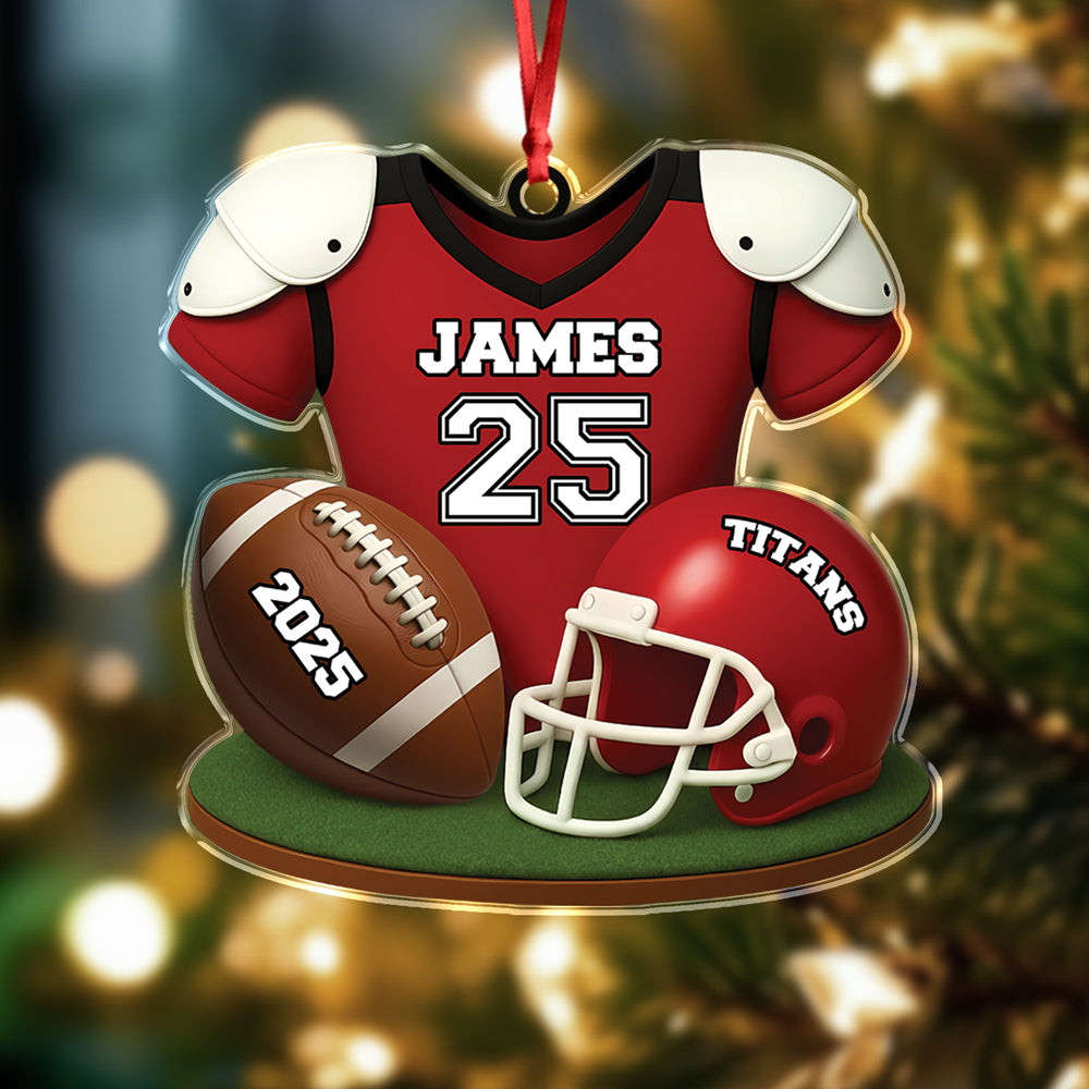 Personalized American Football Acrylic Ornament Football Team Gift HA75 898076