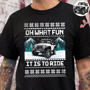 Custom Photo Oh What's Fun It Is To Ride Dark Shirt HO82 900642