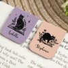 Personalized Bookish Floral Magic Cat Magnetic Leather Bookmark CH07 899536
