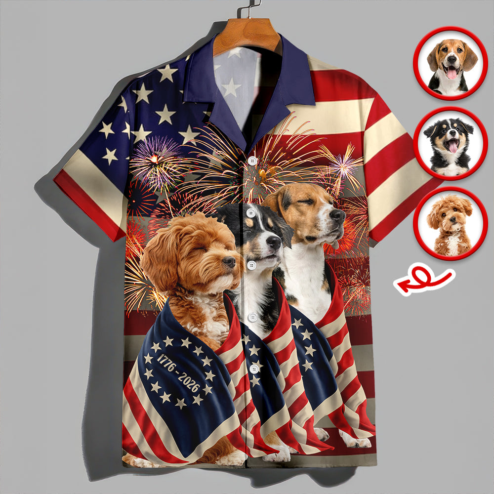 Custom Dog Photo American Patriot Hawaii Shirt TH10 898875