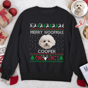 Custom Dog Photo Ugly Christmas Sweatshirt For Dog Lovers TH10 896219