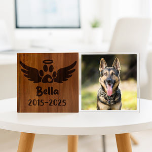 Custom Photo Dog Memorial Wooden & Acrylic Photo Block Set Gift For Dog Loss CH07 896232