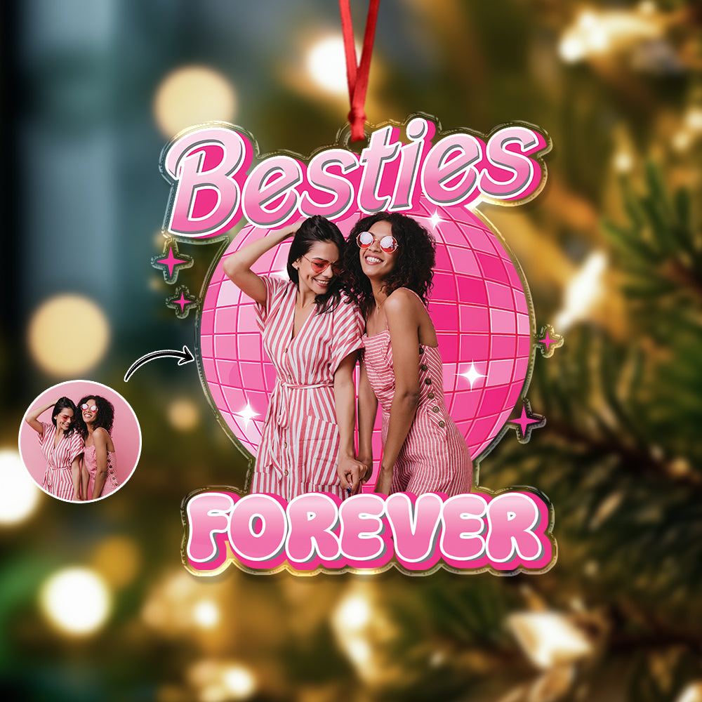 thumbnail image 2 of Personalized Bestie Forever Acrylic Ornament Custom Friend 2 of 10