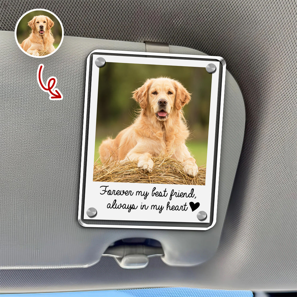 Custom Pet Photo Memorial Car Visor Clip Gift For Pet Lovers TH10 898971