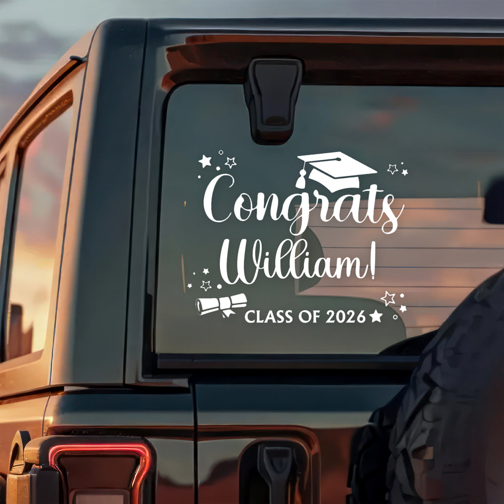 Personalized Congrats Class of 2026 Graduation Car Window Decal Sticker HA75 898820