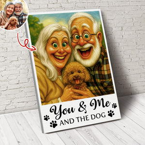 Caricature Your Photo - You & Me And The Dog, Cat - Personalized Photo Poster HO82 894554