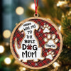 Merry Woof-Mas To The Best Dog Mom Personalized 2-Layered Wooden Ornament CH07 896894