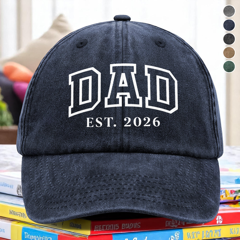 Personalized Dad Mom Washed Denim Baseball Cap TH10 898759