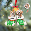 Custom Dog Photo On Stocking Acrylic Ornament For Christmas TH10 894391