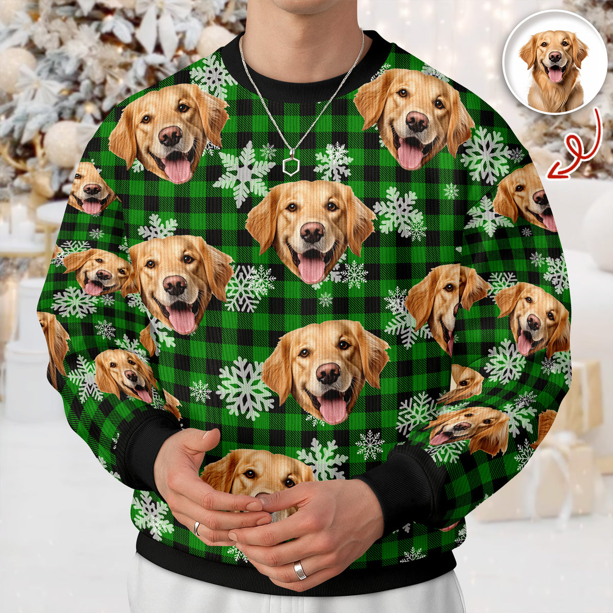 Custom Funny Dog Face Ugly Sweater Christmas Gift HA75 897092