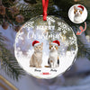 Custom Photo Meowy Christmas Glass Ornament For Cat Lovers HA75 897488