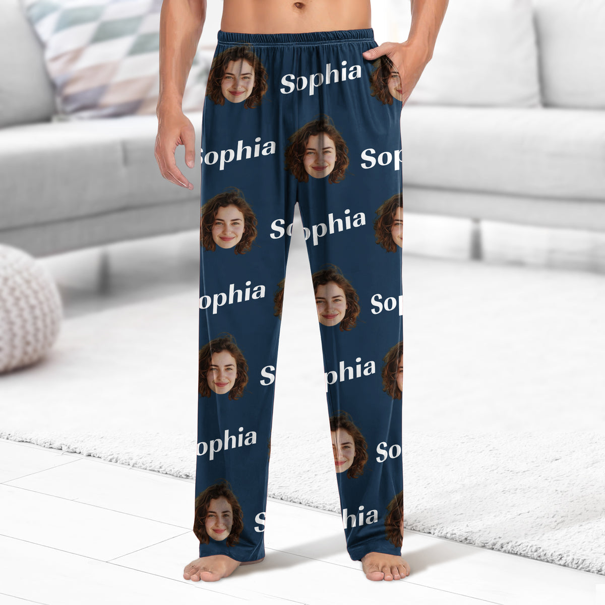 Custom Photo And Name For Couple Pajamas TH10 894191