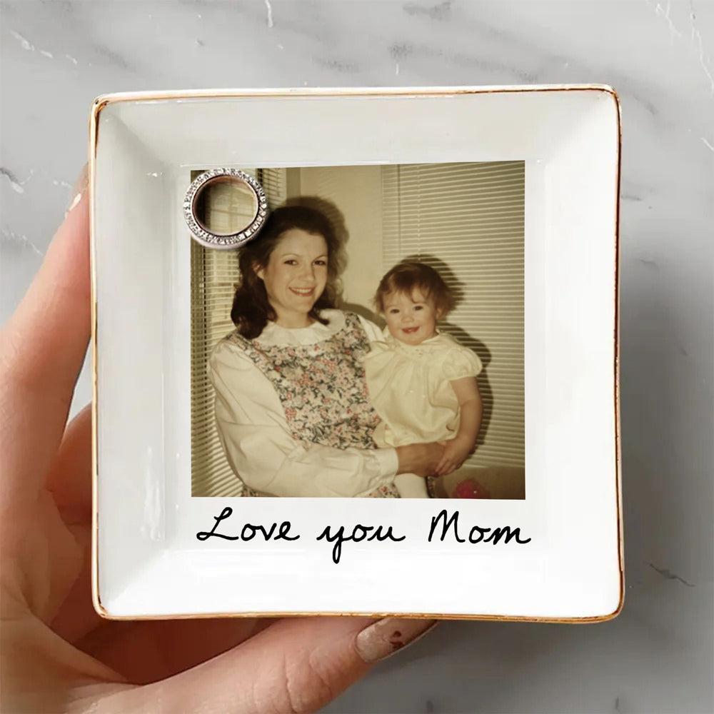 Custom Photo Love You Mom Jewelry Dish Gift For Grandma And Mom CH07 899884