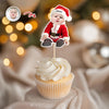 Custom Baby Santa Photo First Christmas Cupcake Topper CH07 899030
