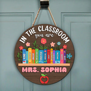 In this Classroom You Are Personalized Cute Teacher Door Sign Classroom Decor CH07 896156