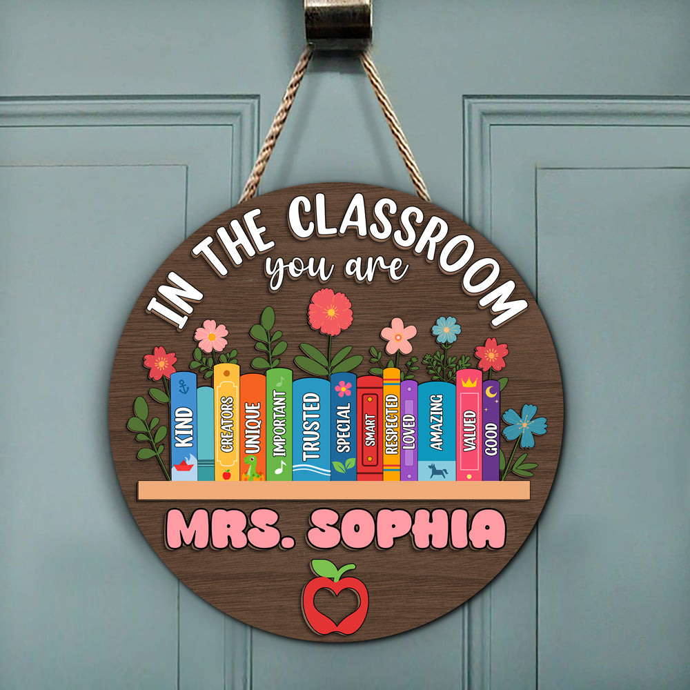 In this Classroom You Are Personalized Cute Teacher Door Sign Classroom Decor CH07 896156