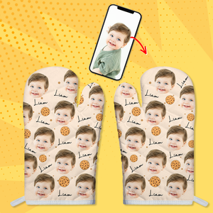Custom Face Portrait Cake Pattern Oven Mitt TH10 894415