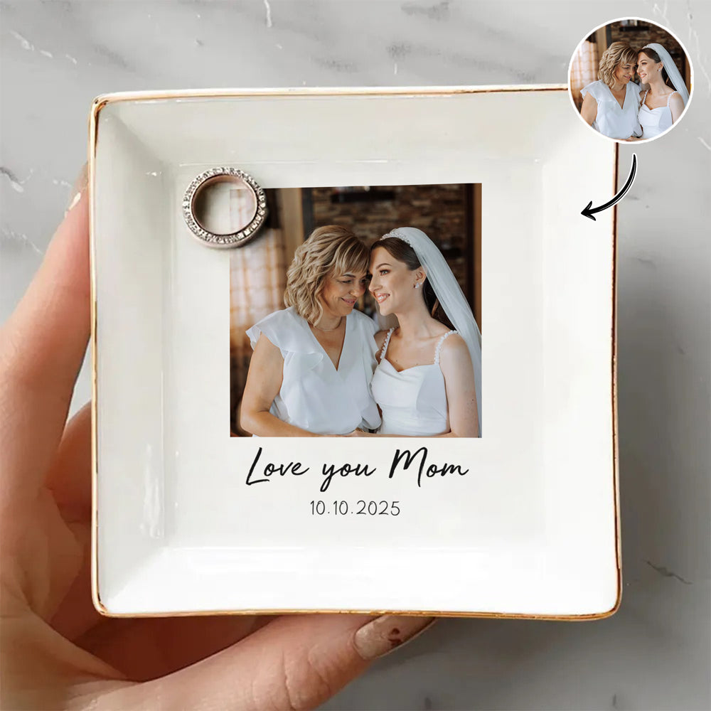 Custom Photo Love You Mom Jewelry Dish Gift For Mom LM32 899123