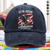 America 250Th Anniversary 1776-2026 Eagle Us Flag Washed Denim Baseball Cap HA75 898832