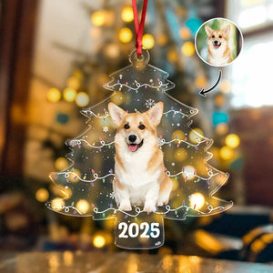 Custom Pet Photo On Christmas Tree Acrylic Ornament HA75 897986