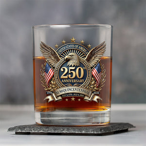 United Ststes Of America 250th Anniversary Semiquincentennial Whiskey Glass CH07 910324