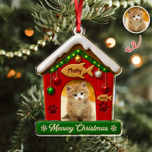 My First Christmas With Cat Photo Acrylic Ornament Gift For Cat Lovers CH07 896842