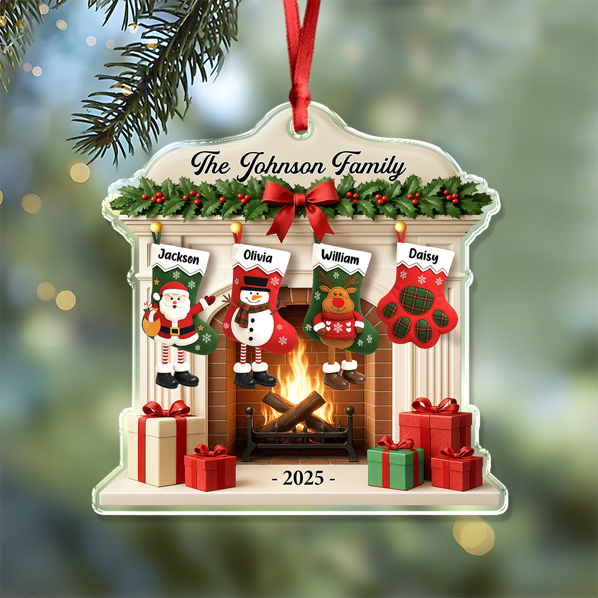 Custom Name Personalized Christmas Acrylic Ornament Gifts For Mom, Dad HA75 897882