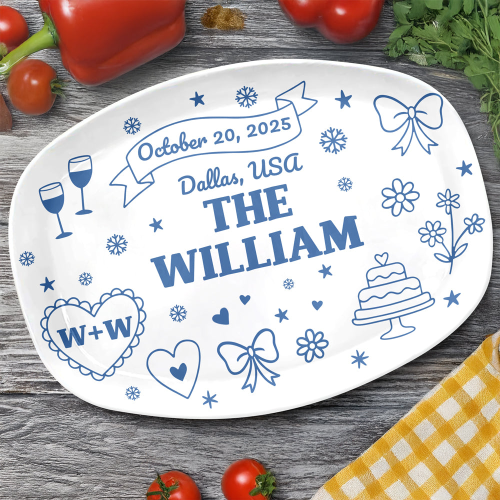 Personalized Name Wedding Party Unique Keepsake Platter LM32 893747