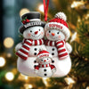 Custom Name 3D Effect Cute Snowman Family Christmas Personalized Acrylic Ornament LM32 895817