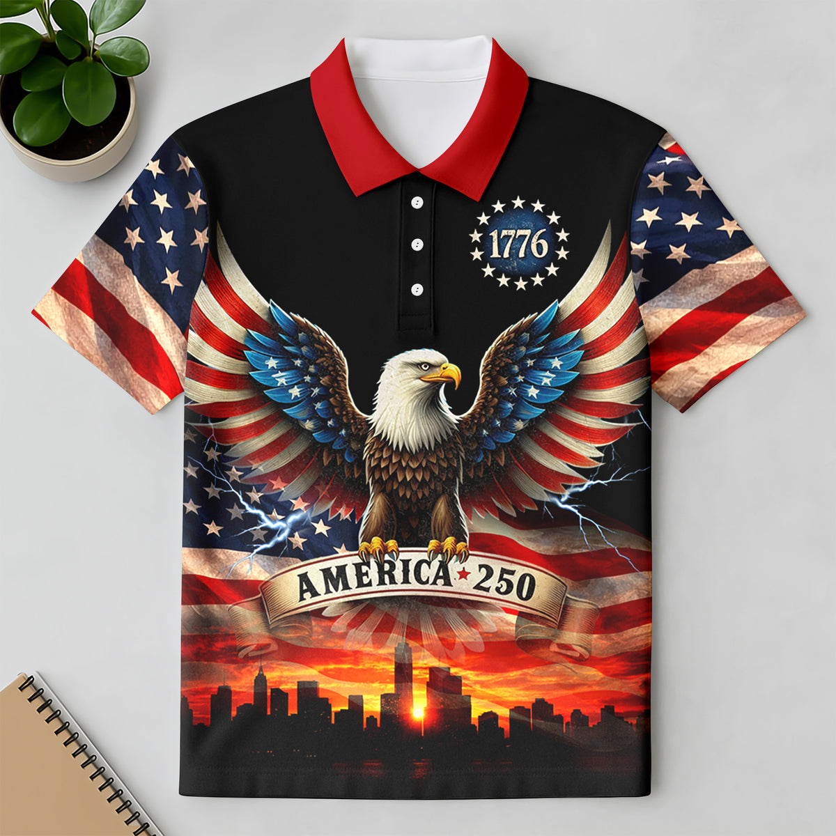 America 250th Anniversary 1776-2026 Patriotic Polo Shirt CH07 910464