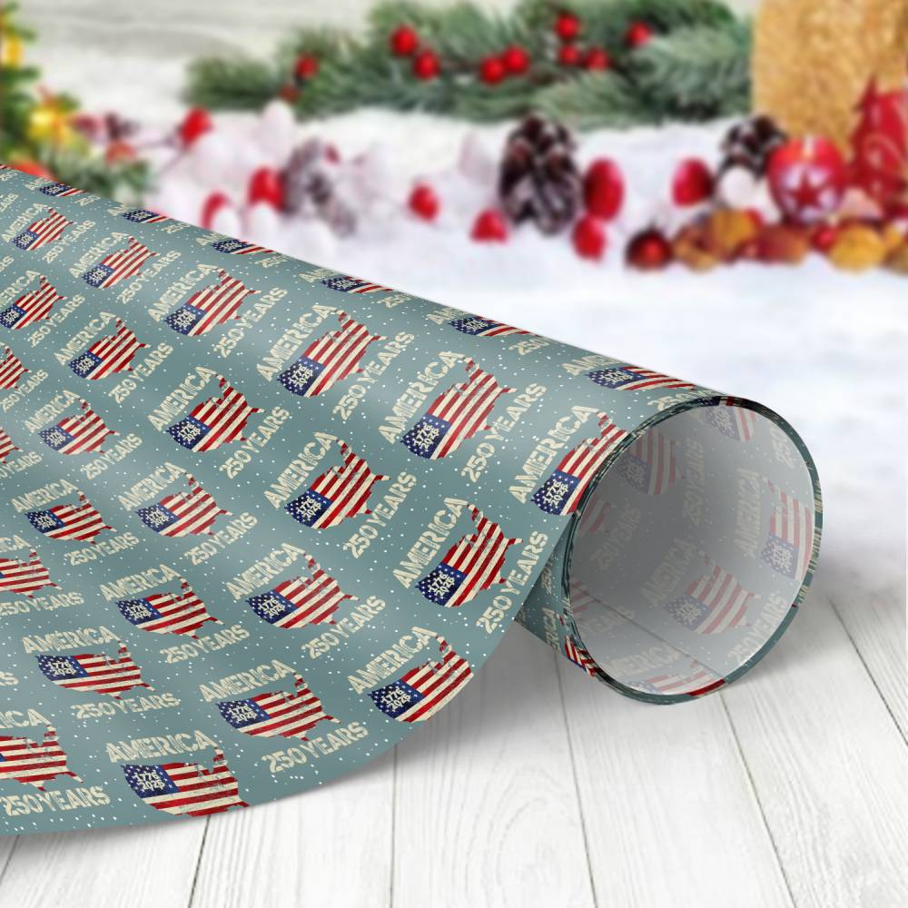 250 Years America Anniversary 250th Independence Day Wrapping Paper HO82 900698