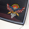 Custom Name USA Bald Eagle with Flag Sign Independence Day Car Window Decal Sticker LM32 897897