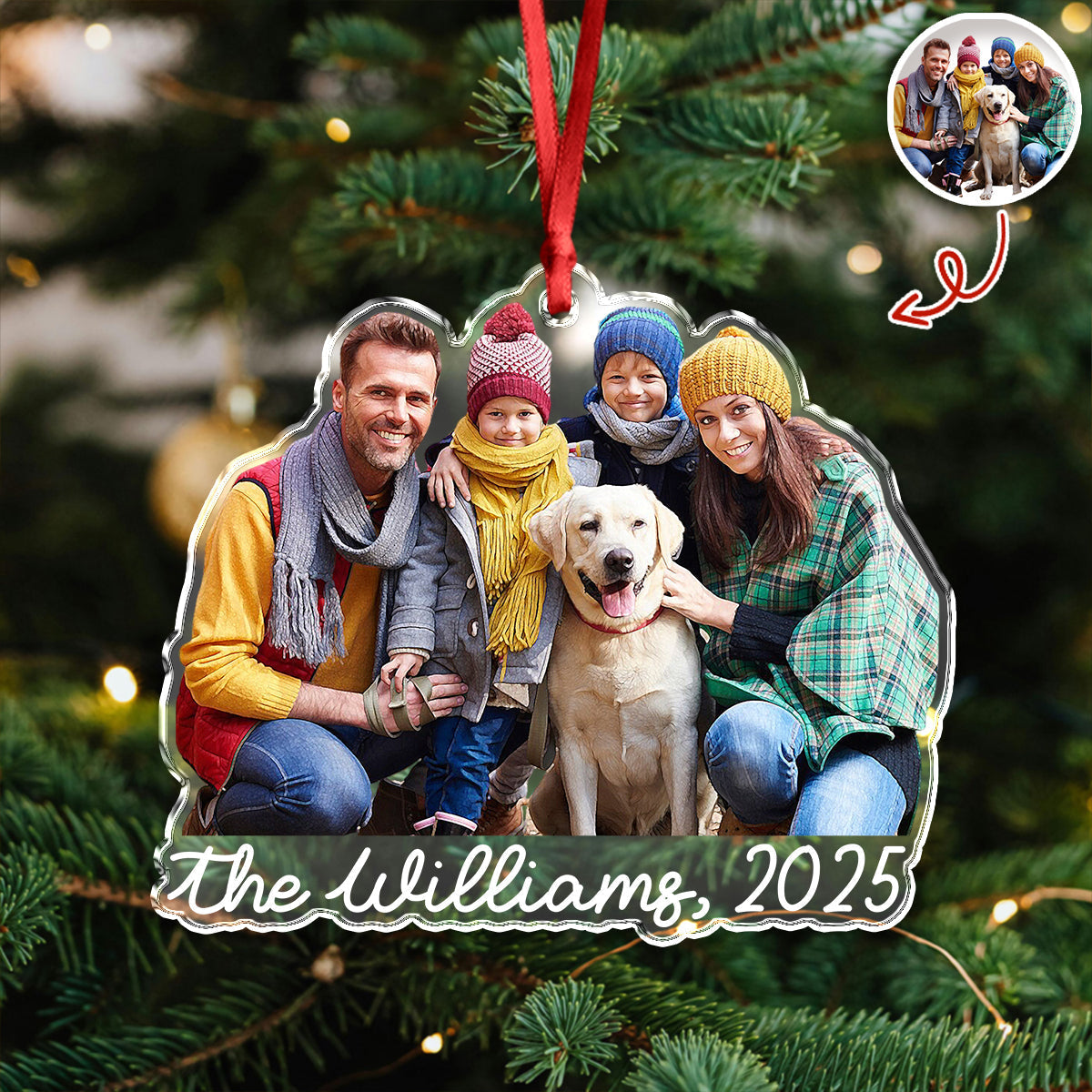 Custom Family Photo Style 2025 Christmas Acrylic Ornament LM32 895985