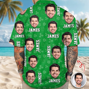 Custom Face Photo St. Patrick's Day Hawaii Shirt TH10 898107