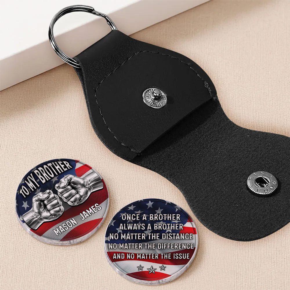 To My Brother Personalized Pocket Hug – Custom Name American Flag Pocket Hug TH10 169049