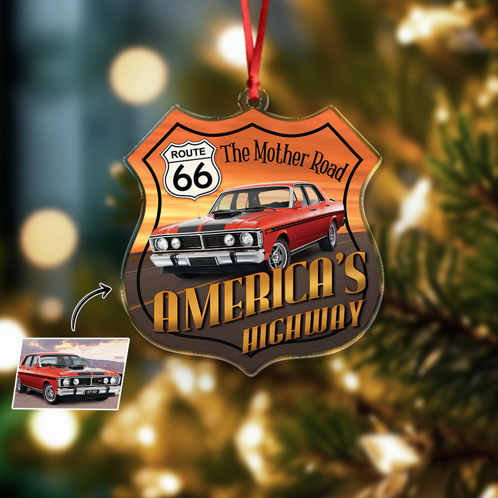 Custom Photo Route 66 America's Highway Acrylic Ornament TH10 894873