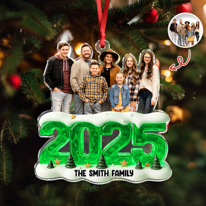 Custom Photo Memorable Year Family Acrylic Ornament Gift For Mom, Dad, Brother, Sister, Kids HO82 900120