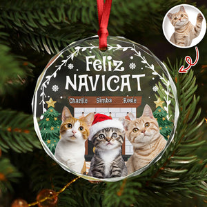 Custom Photo Cozy Room Feliz Navicat - Personalized Circle Glass Ornament LM32 895775