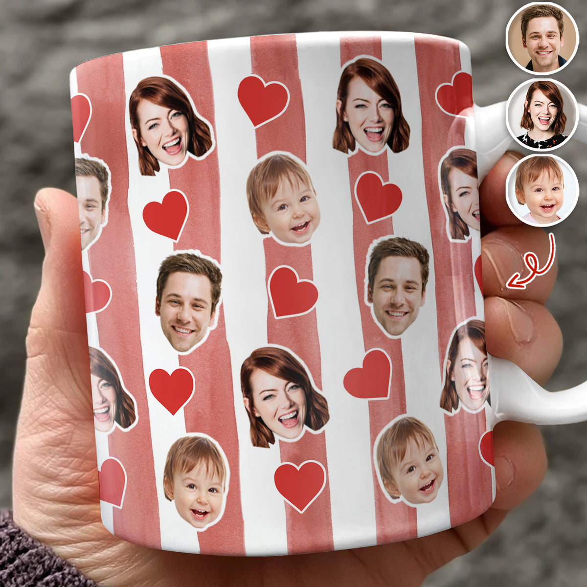 Custom Photo Mug Gift for Family, Couple, Valentine Gift HO82 901074