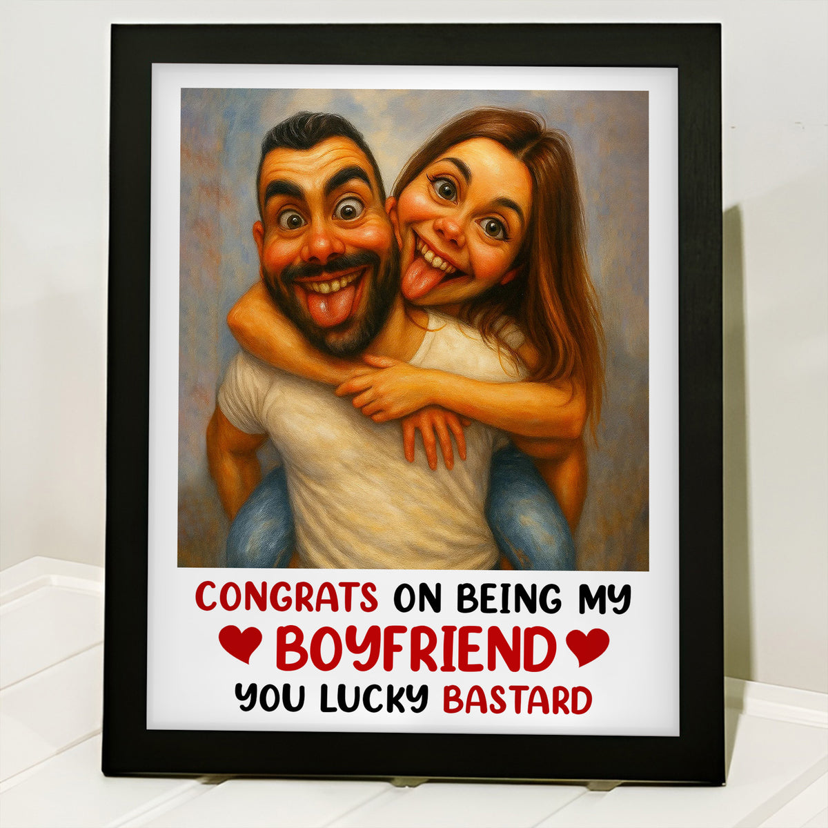 Custom Couple Photo Congrats On Being My Husband Picture Frame LM32 893921