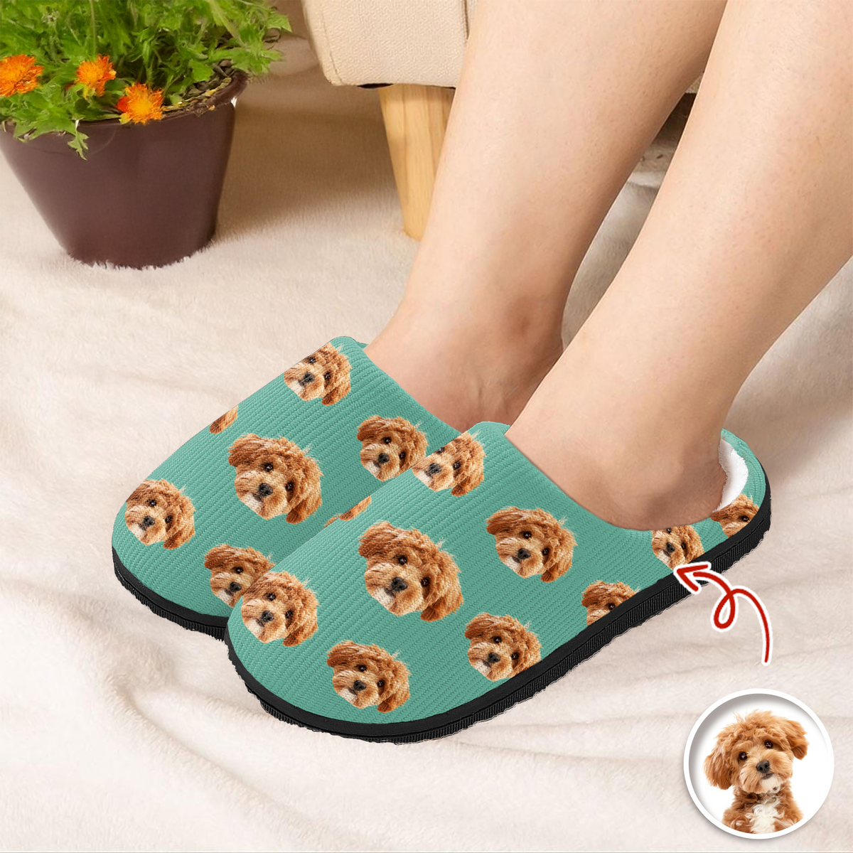 Custom Funny Face Dog Cat Pet Slippers Gift For Pet Owner HA75 892998