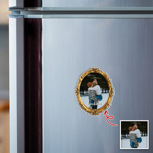 Custom Couple Photo Frame Acrylic Fridge Magnet Valentine's Gift For Couple CH07 910376