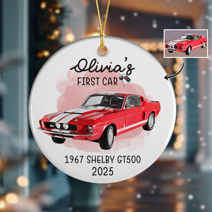 Custom Car Photo My First Car Keepsake Christmas Ceramic Ornament LM32 897381