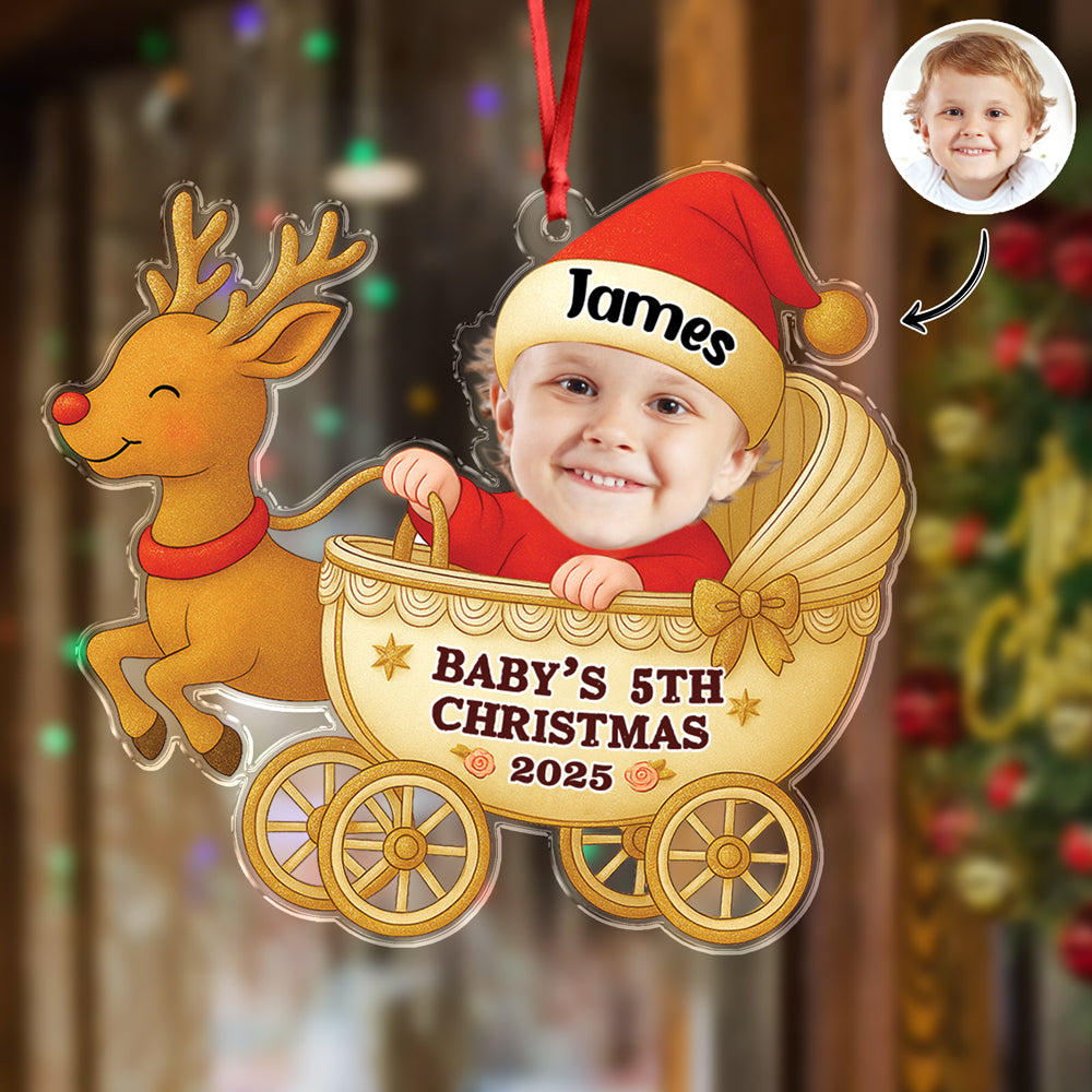 Custom First Christmas Photo - Personalized Acrylic Ornament Christmas Gift For Family CH07 899092