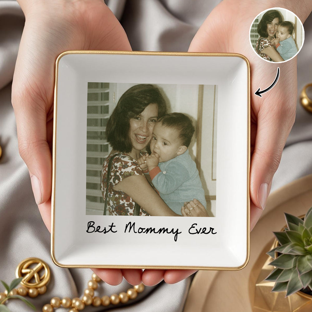 Custom Photo Love You Mom Jewelry Dish Gift For Grandma And Mom CH07 899884