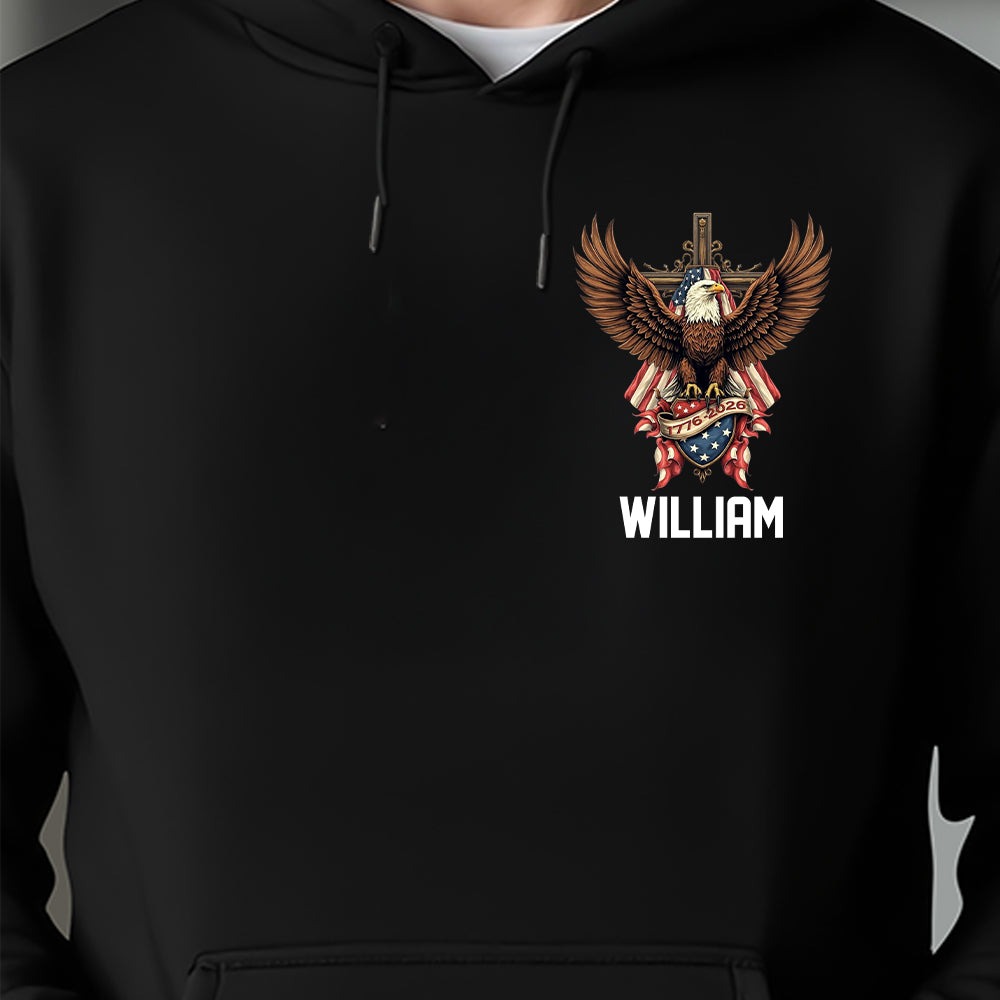 Custom Name 250 Years Of Blessing 1776-2026 Christian Back & Front Dark Shirt HO82 901940