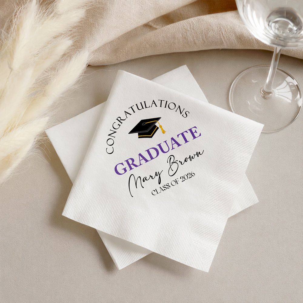 Congratulations Graduation Napkins Custom Name Class of 2026 Gift CH07 911312