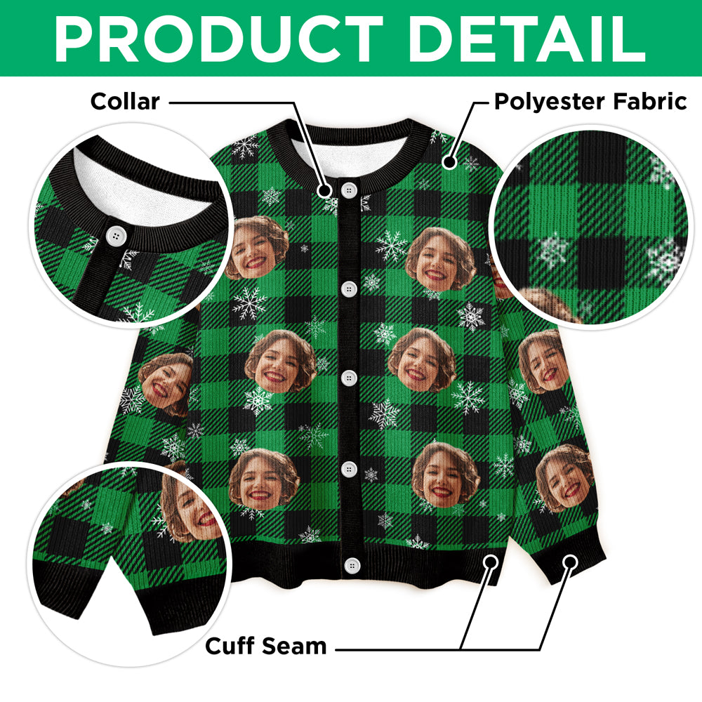 Custom Photo Christmas Ugly Cardigan Gift For Family CH07 899836